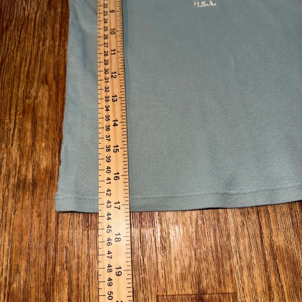 Brandy Melville Tank Top Newport Beach USA Ribbed Blue Y2K Beachcore Soft Girl - Picture 6 of 7